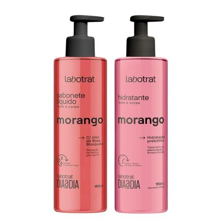 Kit-Labotrat-Morango---Sabonete-Líquido-+-Hidratante-Rosto-e-Corpo--1