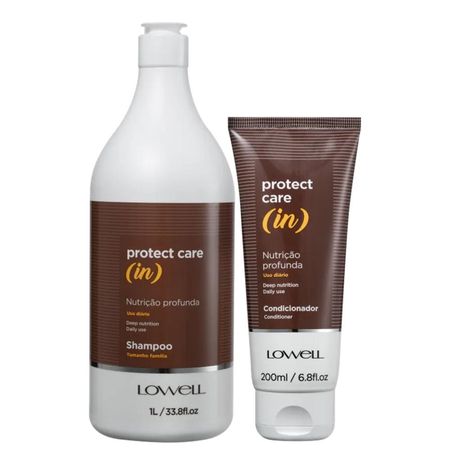 Kit-Lowell-Protect-Care-(In)----Shampoo-1L+-Condicionador-200ml--1