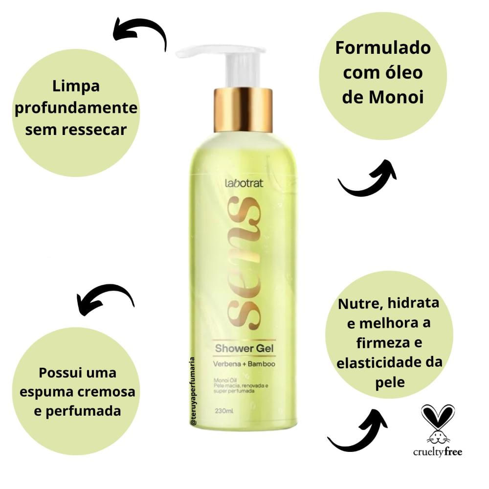 Shower Gel Labotrat Sens Macadâmia + Bergamota 230ml - Época