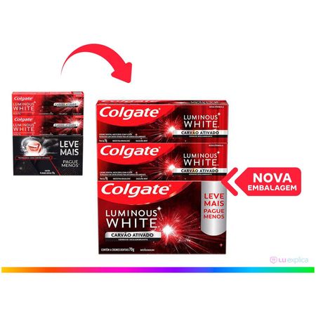 Creme-Dental-Clareador-Colgate-White-Carvão-Ativado-Luminous-70g-(4-Und)--2