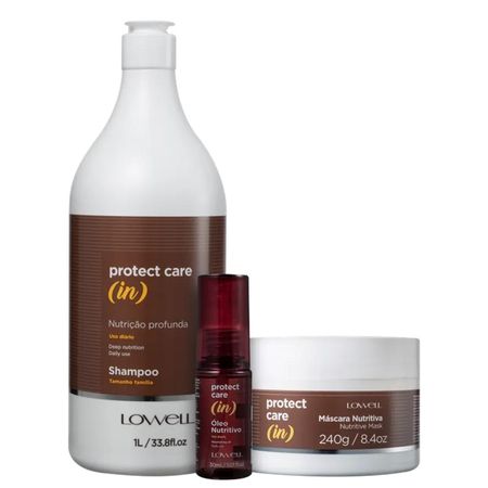 Lowell-Protect-Care-(In)---Shampoo-1L-+-Máscara-240g-+-Óleo-30ml--1