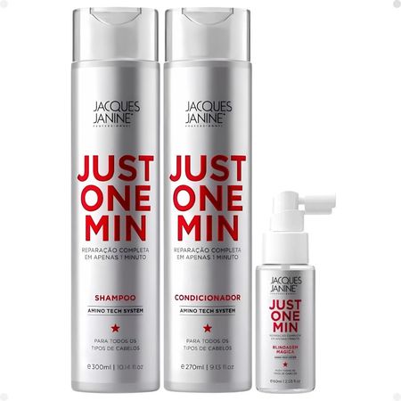 Kit-Jacques-Janine-Just-One-Min:-Shampoo,-Condicionador,-Blindagem--1