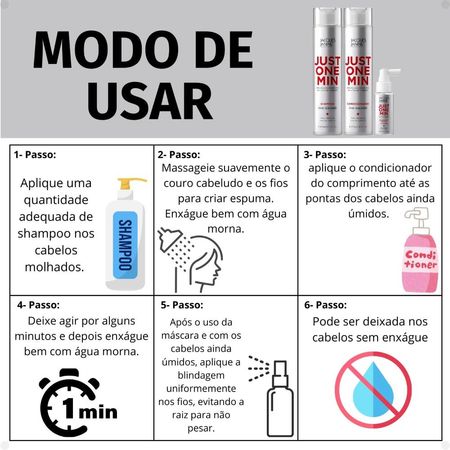 Kit-Jacques-Janine-Just-One-Min:-Shampoo,-Condicionador,-Blindagem--6