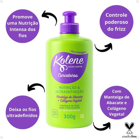 Gel-Creme-para-Pentear-Kolene-Curvaturas-Nutrição-e-Ultradefinição-300g--2