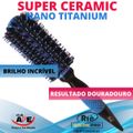 RIÈ Salon Pro Kit 3 Escova Super Ceramic Nano Titanium 47mm, 57mm e 64mm + 1 Pente