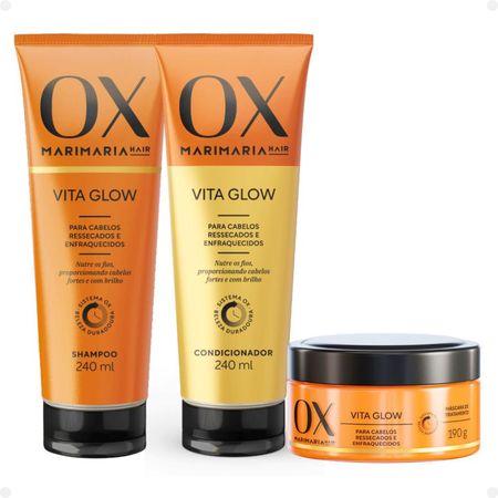 Kit-Ox-Mari-Maria-Hair-Vita-Glow:-Shampoo,-Condicionador,-Máscara,-Ampola,-Sérum,-Leave-In,-Defrizante,-Óleo-e-Tônico--3