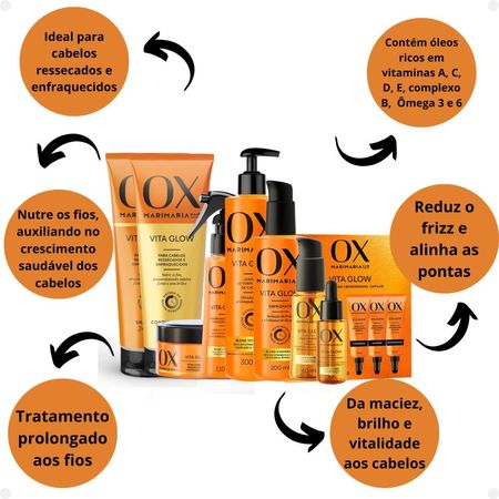 Kit-Ox-Mari-Maria-Hair-Vita-Glow:-Shampoo,-Condicionador,-Máscara,-Ampola,-Sérum,-Leave-In,-Defrizante,-Óleo-e-Tônico--2