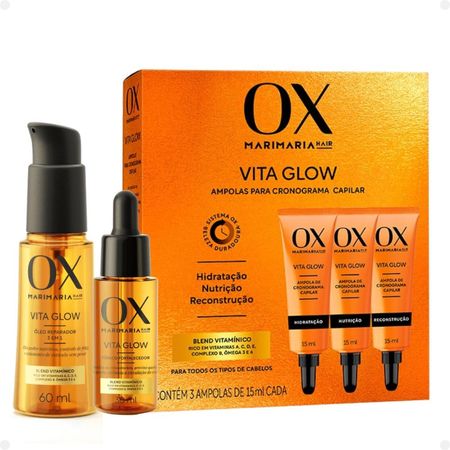 Kit-Ox-Mari-Maria-Hair-Vita-Glow:-Shampoo,-Condicionador,-Máscara,-Ampola,-Sérum,-Leave-In,-Defrizante,-Óleo-e-Tônico--5