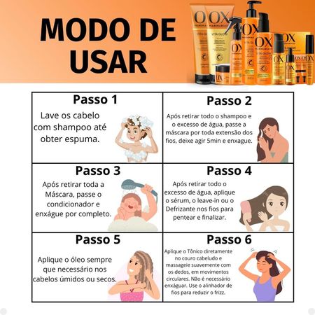 Kit-Ox-Mari-Maria-Hair-Vita-Glow:-Shampoo,-Condicionador,-Máscara,-Ampola,-Sérum,-Leave-In,-Defrizante,-Óleo,-Tônico-e-Alinhador-de-Fios--6