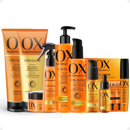 Kit-Ox-Mari-Maria-Hair-Vita-Glow:-Shampoo,-Condicionador,-Máscara,-Ampola,-Sérum,-Leave-In,-Defrizante,-Óleo,-Tônico-e-Alinhador-de-Fios--1