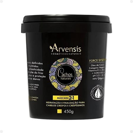 Máscara-2x1-Arvensis-Cachos-Naturais-Hidratação-e-Finalização-Cabelos-Crespos-e-Crespíssimos-450g--1