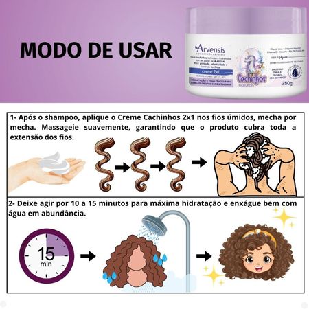 Kit-Arvensis-Cachinhos-Naturais-Cabelos-Crespos-e-Crespíssimos:-Shampoo-300ml,-Condicionador-300ml,-Creme-2x1-250g-e-Ativador-de-Cachos-300ml--4