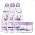 Kit Arvensis Cachinhos Naturais Cabelos Crespos e Crespíssimos: Shampoo 300ml, Condicionador 300ml, Creme 2x1 250g e Ativador de Cachos 300ml