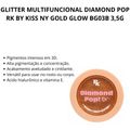 Glitter Multifuncional Diamond Pop Rk By Kiss Ny Gold Glow Bg03b 3,5g