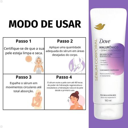 Sérum-Corporal-Hidratante-Dove-Hialurônico-+-Dermo-Renovador-180ml--5