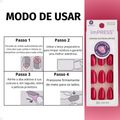 Unhas Autocolantes Amendoada Kiss Ny imPress Urban Magenta