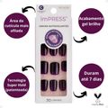 Unhas Autocolantes Quadrado Curto Kiss Ny imPress Arter Thought