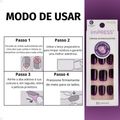Unhas Autocolantes Quadrado Curto Kiss Ny imPress Arter Thought