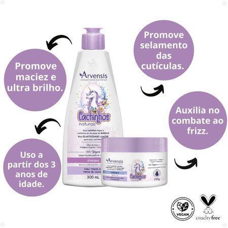 Kit-Arvensis-Cachinhos-Naturais-Cabelos-Ondulados-e-Cacheados:-Shampoo-300ml-e-Máscara-250g--2