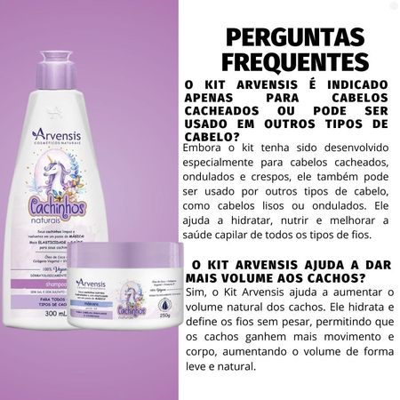 Kit-Arvensis-Cachinhos-Naturais-Cabelos-Ondulados-e-Cacheados:-Shampoo-300ml-e-Máscara-250g--4