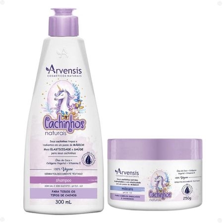 Kit-Arvensis-Cachinhos-Naturais-Cabelos-Ondulados-e-Cacheados:-Shampoo-300ml-e-Máscara-250g--1