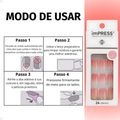 Unhas Autocolantes Quadrado Curto Kiss Ny imPress Successful Rose