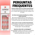 Unhas Autocolantes Quadrado Curto Kiss Ny imPress Successful Rose