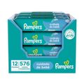 Kit Lenços Umedecidos para Limpeza Pampers (12 und)