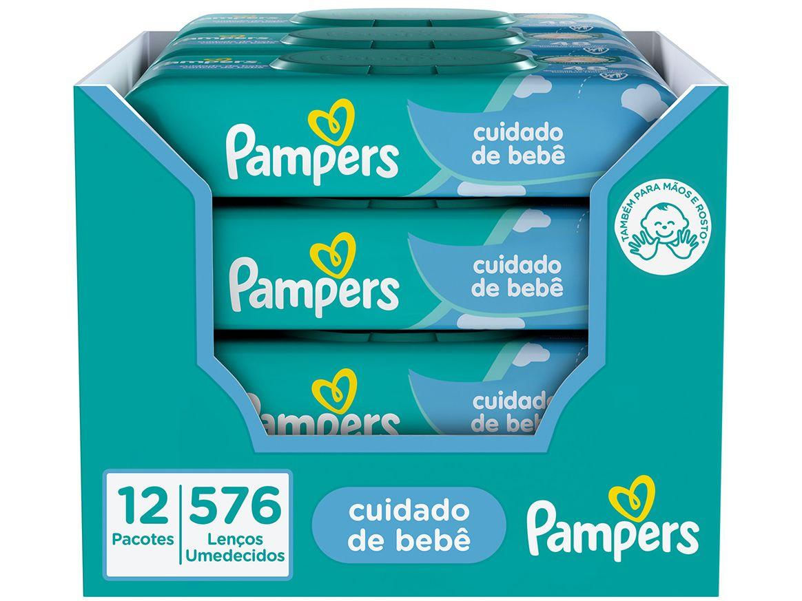 Kit Lenços Umedecidos para Limpeza Pampers (12 und)