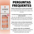 Unhas Autocolantes Quadrado Curto Kiss Ny imPress Peach Perfect