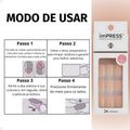 Unhas Autocolantes Quadrado Curto Kiss Ny imPress Free Pass Coral Kpan01ka