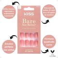 Unhas Postiças Curta Kiss Ny imPress Bare But Better So Natural