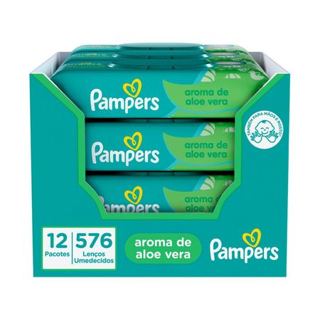 Lenço-Umedecido-Pampers-Aloe-Vera-12-Pacotes-com-48-Unidades-Cada--1