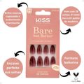 Unhas Postiças Média Kiss Ny imPress Bare But Better Chemistry
