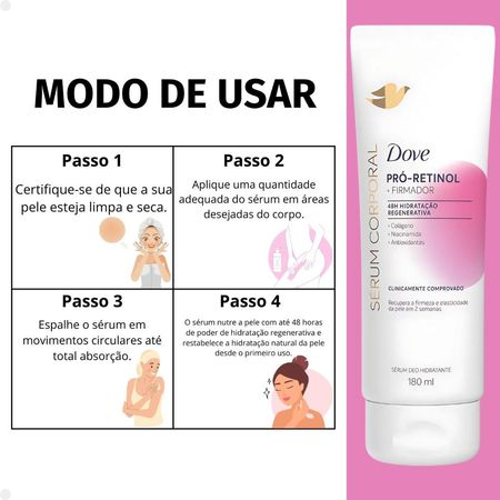 Kit-Dove-Pró-Retinol-+-Firmador:-3-Sérum-Corporal-Hidratante-180ml--6