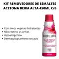 Kit Removedores de Esmaltes Acetona Beira Alta 450ml C/6