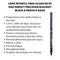 Lápis Retrátil Para Olhos Rk By Kiss Perfect Precision Blackest Black A Prova D'agua