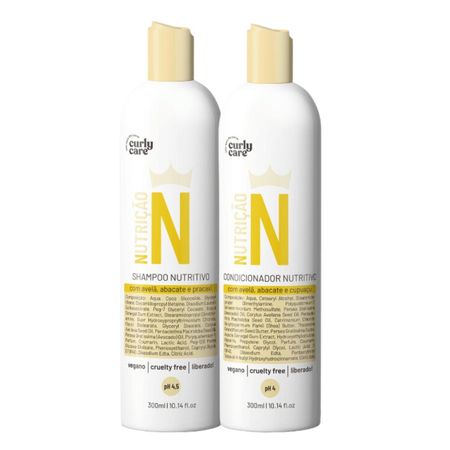 Duo-Shampoo-e-Condicionador-Nutritivo-300mL---Curly-Care-|-Para-Cabelos-Secos-e-Ressecados--1