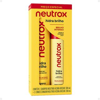 Kit Neutrox Hidra Brilho: Shampoo 300ml e Condicionador 200ml