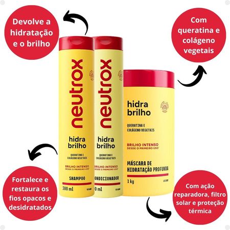 Kit-Neutrox-Hidra-Brilho:-Shampoo,-Condicionador-300ml-e-Máscara-1Kg--2