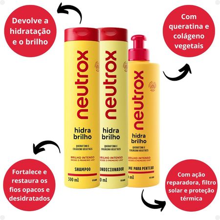Kit-Neutrox-Hidra-Brilho:-Shampoo,-Condicionador-e-Creme-para-Pentear-300ml--2