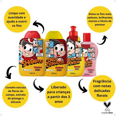 Kit-Cia-da-Natureza-Mônica-Kids-Cabelos-Finos-e-Delicados:-Shampoo,-Condicionador,-Creme-Para-Pentear-e-Colônia-Splash--2