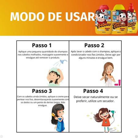 Kit-Cia-da-Natureza-Mônica-Kids-Cabelos-Finos-e-Delicados:-Shampoo,-Condicionador-e-Creme-Para-Pentear--6