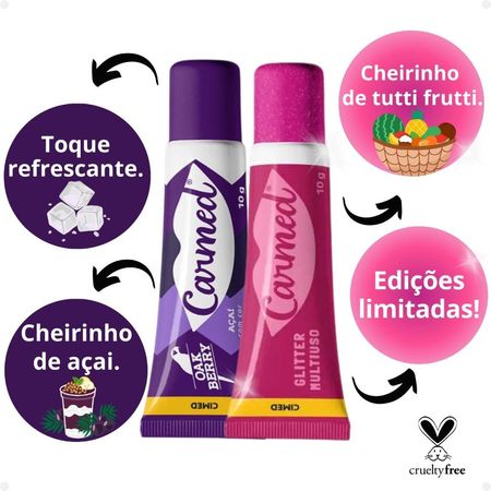 Kit-Carmed-Hidratante-Labial:-Oakberry-E-Glitter-3-Em-1-10g--3