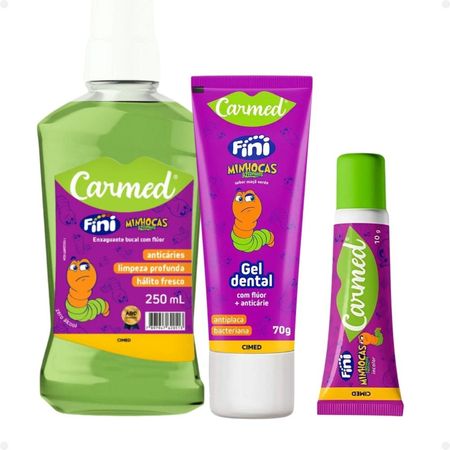 Kit-Carmed-Fini-Minhocas-Azedinhas:-Gel-Dental,-Enxaguante-Bucal-e-Hidratante-Labial--1