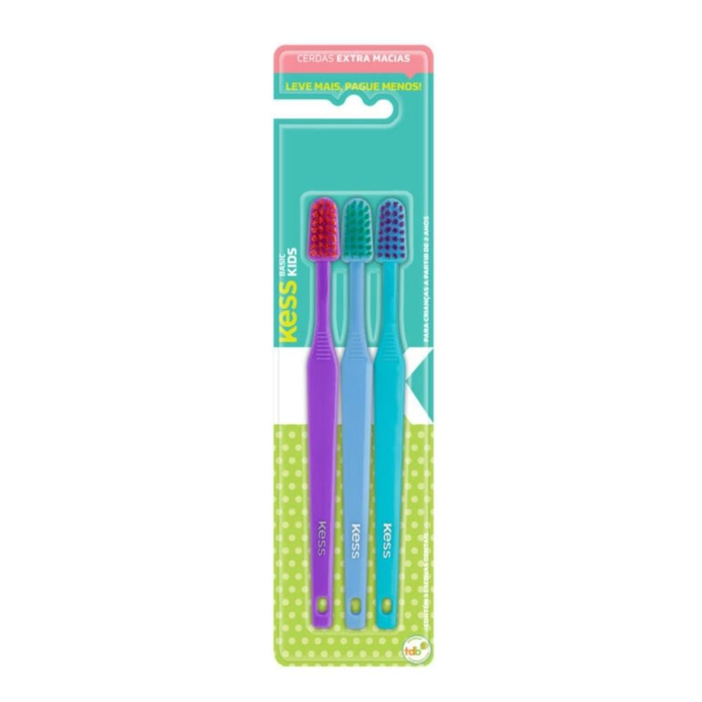 Escova Dental Kess Basic Kids C/3 Und