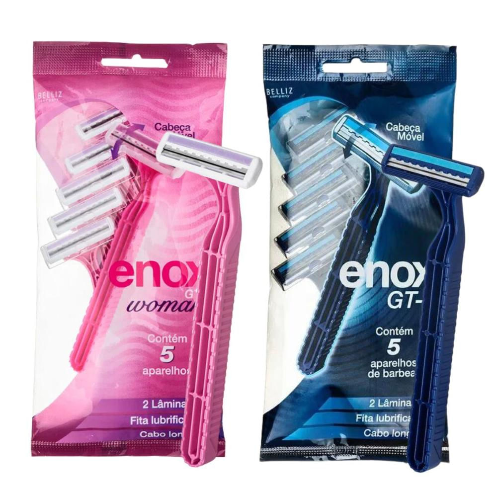 Kit Enox Aparelho de Depilar Gt-2 Woman + Aparelho de Barbear Gt-2