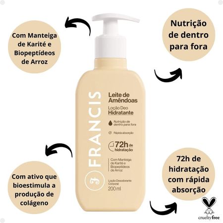 Loção-Deo-Hidratante-Francis-Leite-de-Amêndoas-200ml--4