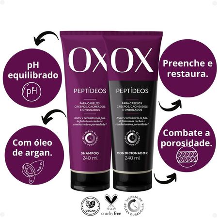 Kit-OX-Peptídeos-Cabelos-Crespos,-Cacheados-e-Ondulados:-Shampoo-e-Condicionador-240ml--4