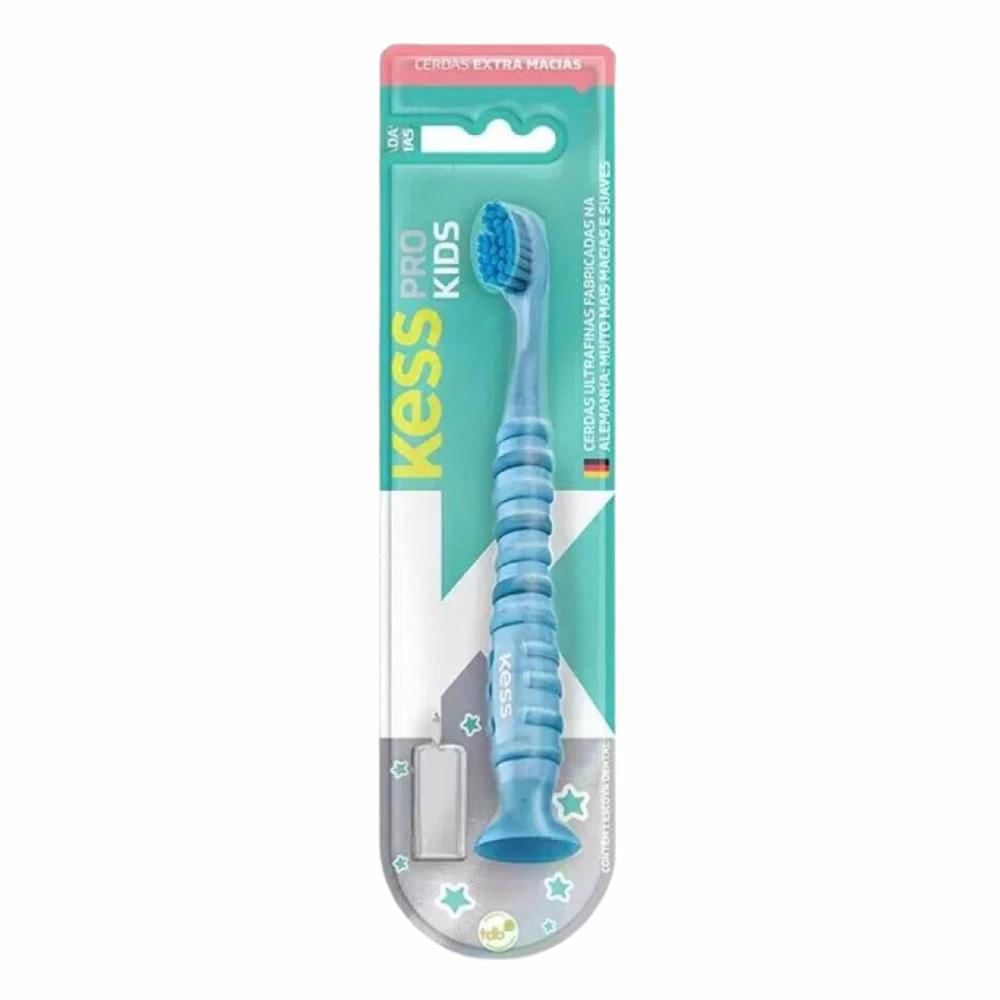 Escova Dental Kess Pro Kids Com Ventosa Azul Cód.2067